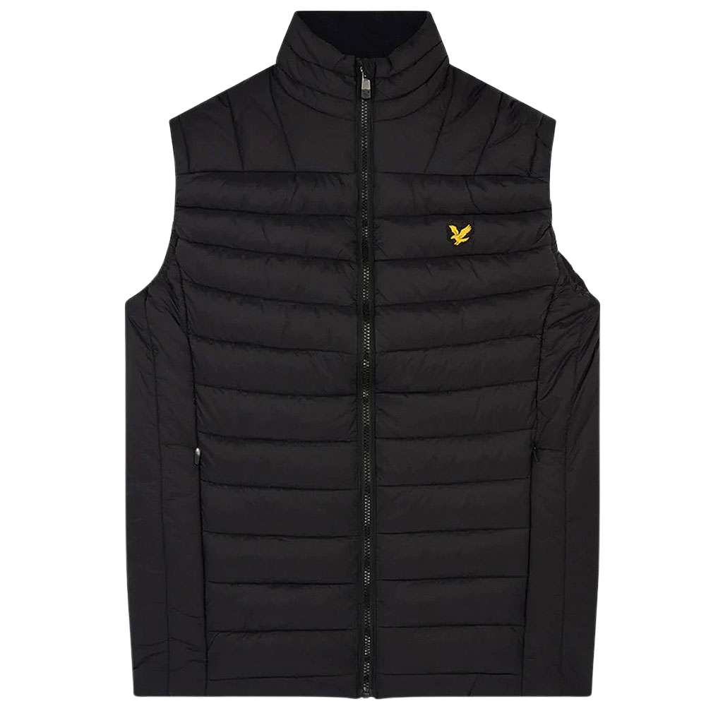 Quilted Collar Gilet in Black