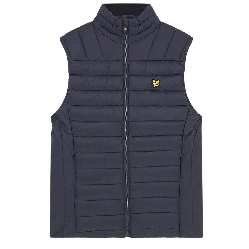 Quilted Collar Gilet in Navy