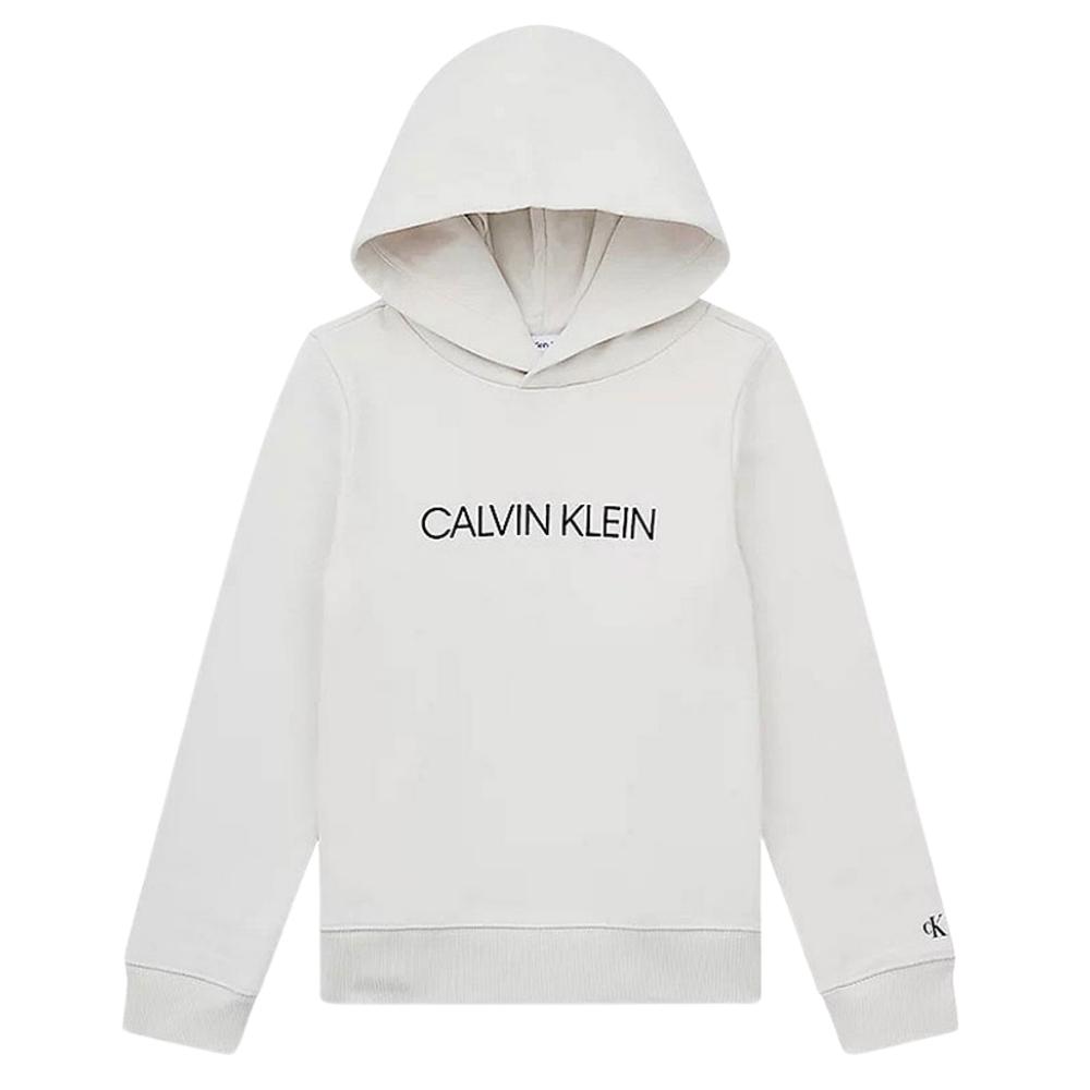 Institutional Logo Hoodie in White