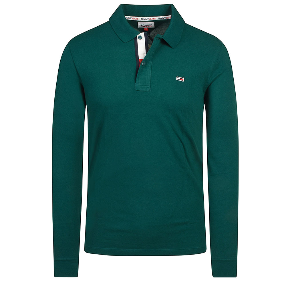 Slim Solid Polo Shirt in Green