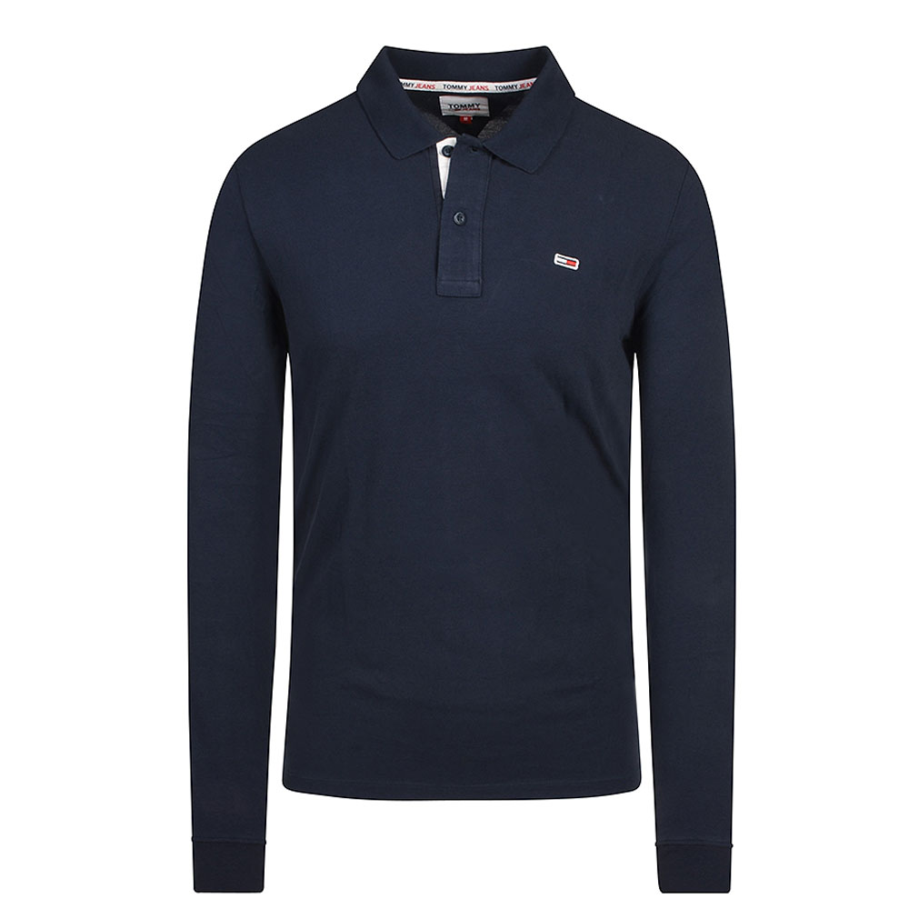 Slim Solid Polo Shirt in Navy