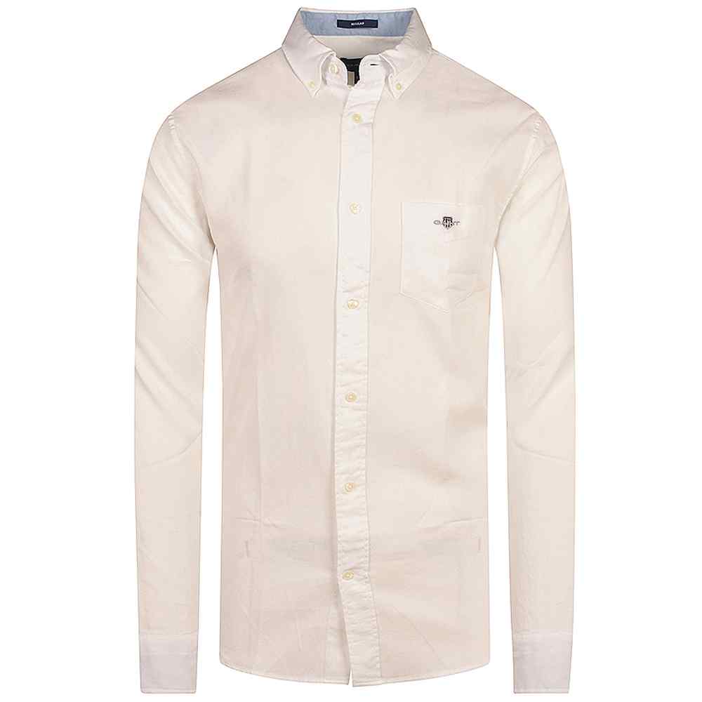 Honeycomb Texture Weave Shirt in White