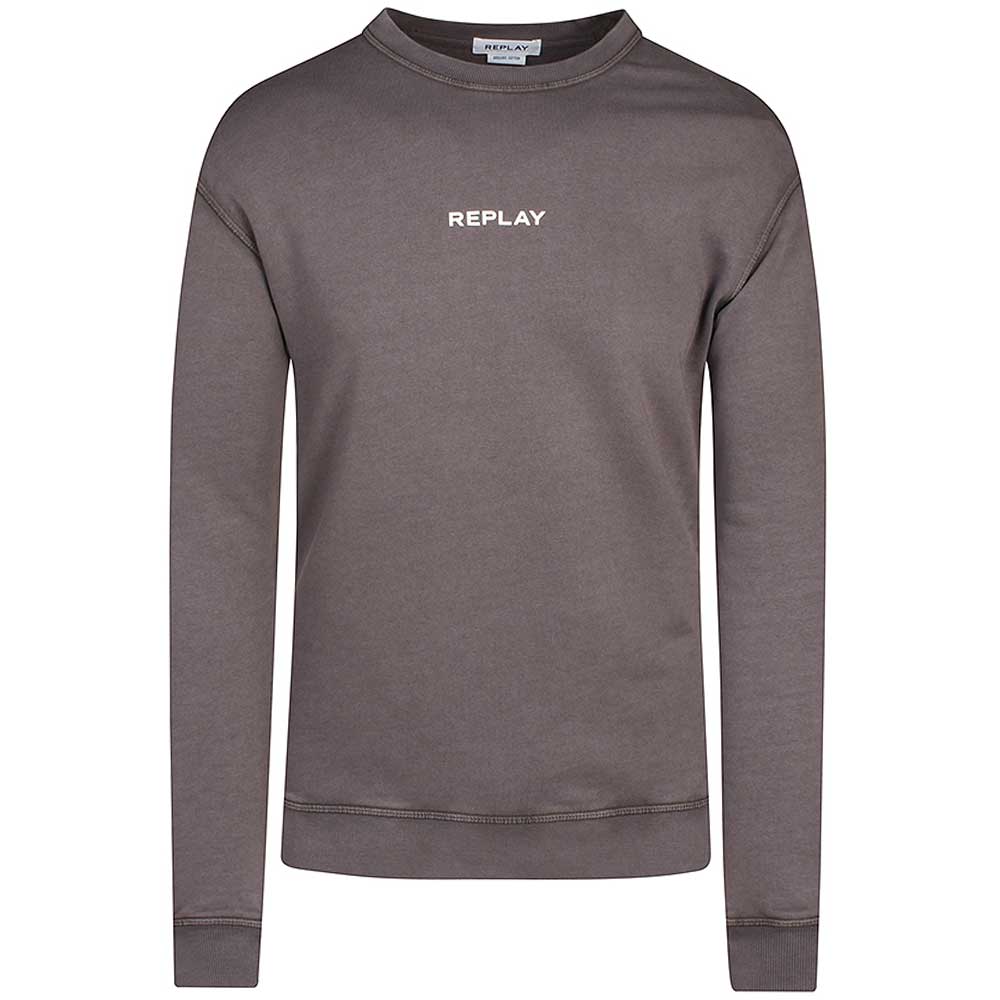 R-Neck Sweatshirt in Mid Grey