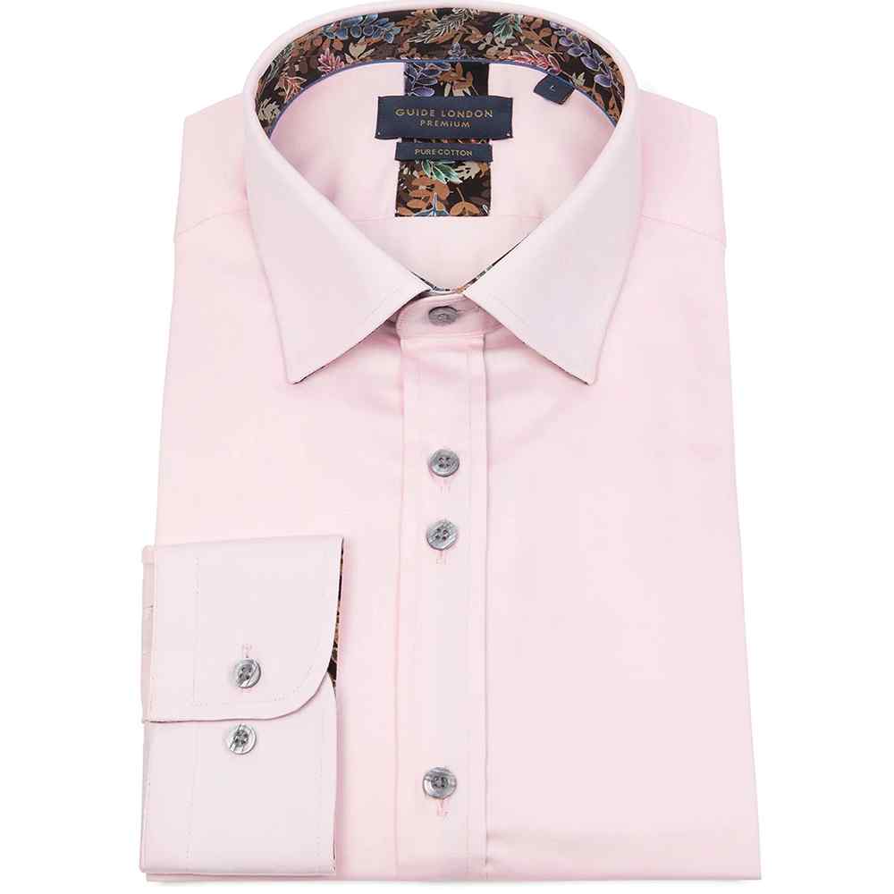 Brown Button Shirt in Pink