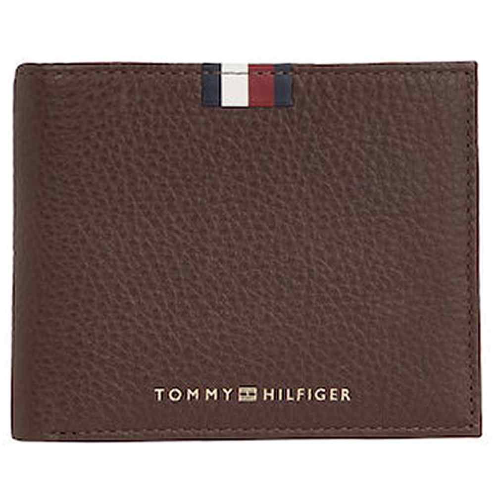 Corp Leather Mini Wallet in Brown