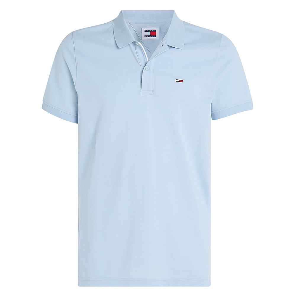 Slim Placket Polo in Lt Blue