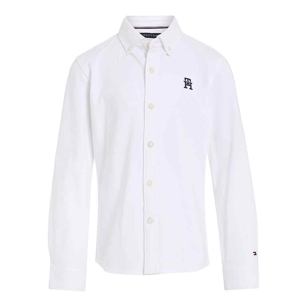 Monogram Pique Shirt in White