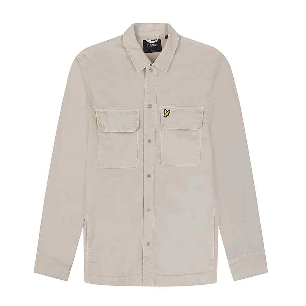Garment Dyed Overshirt in Stone