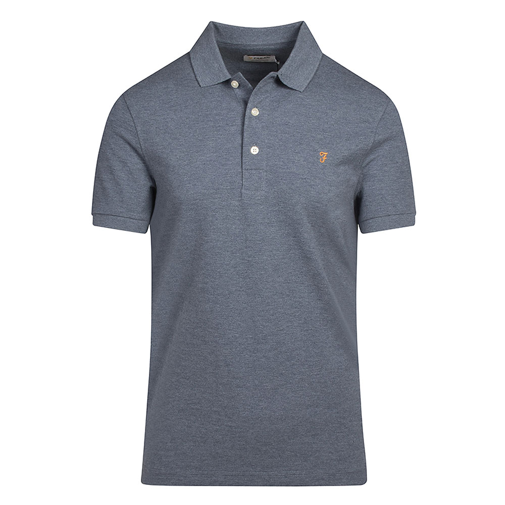 Blanes SS Polo Shirt in Slate Blue