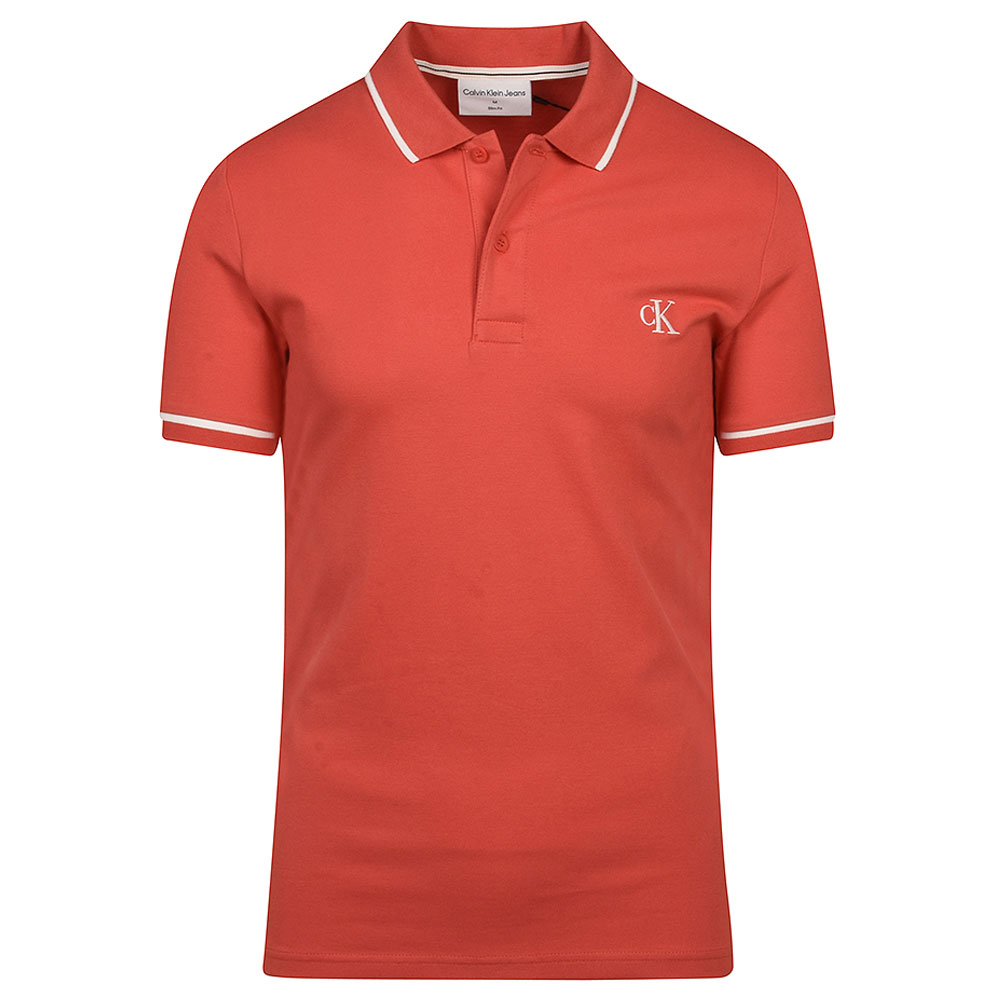 Tipping Polo Shirt in Red