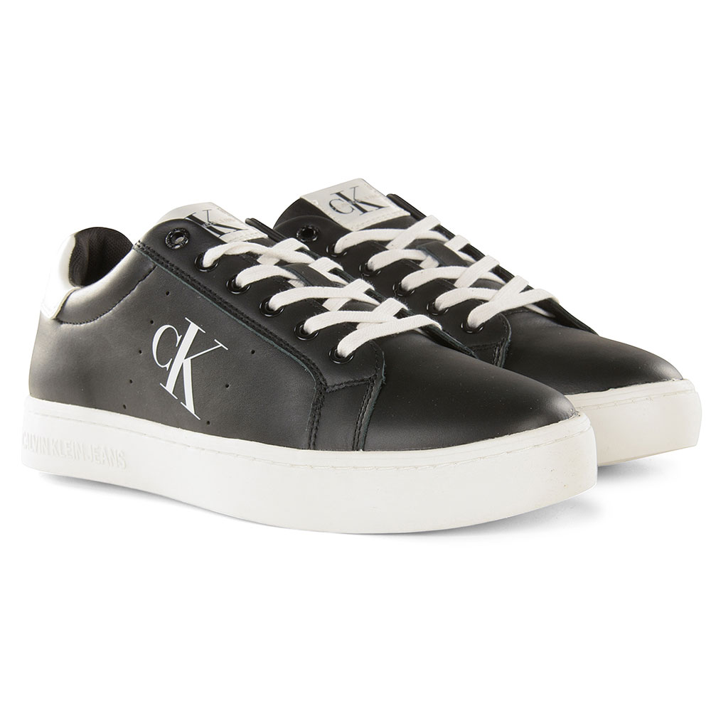 Cupsole Lace up Sneaker in Black