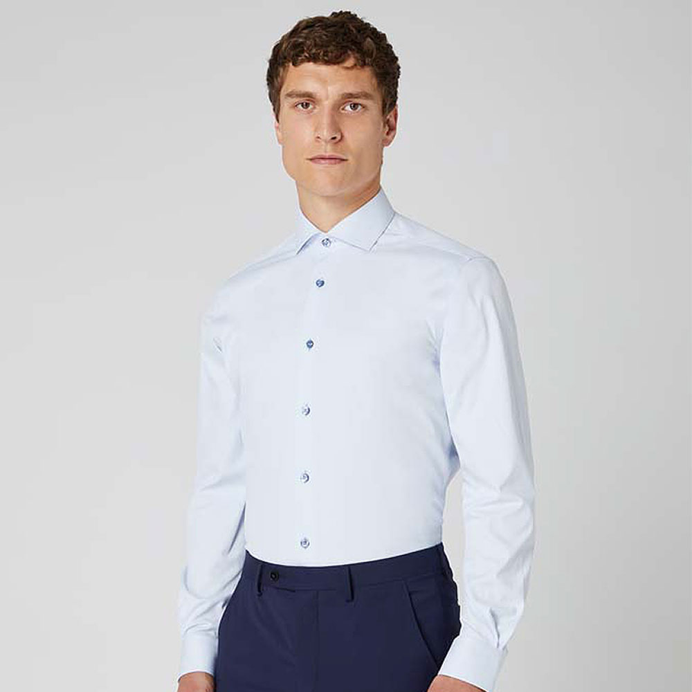 Frank Tapered Shirt in Lt Blue