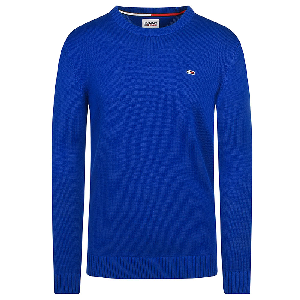 Essential Crew Neck Knitted Sweater in Blue