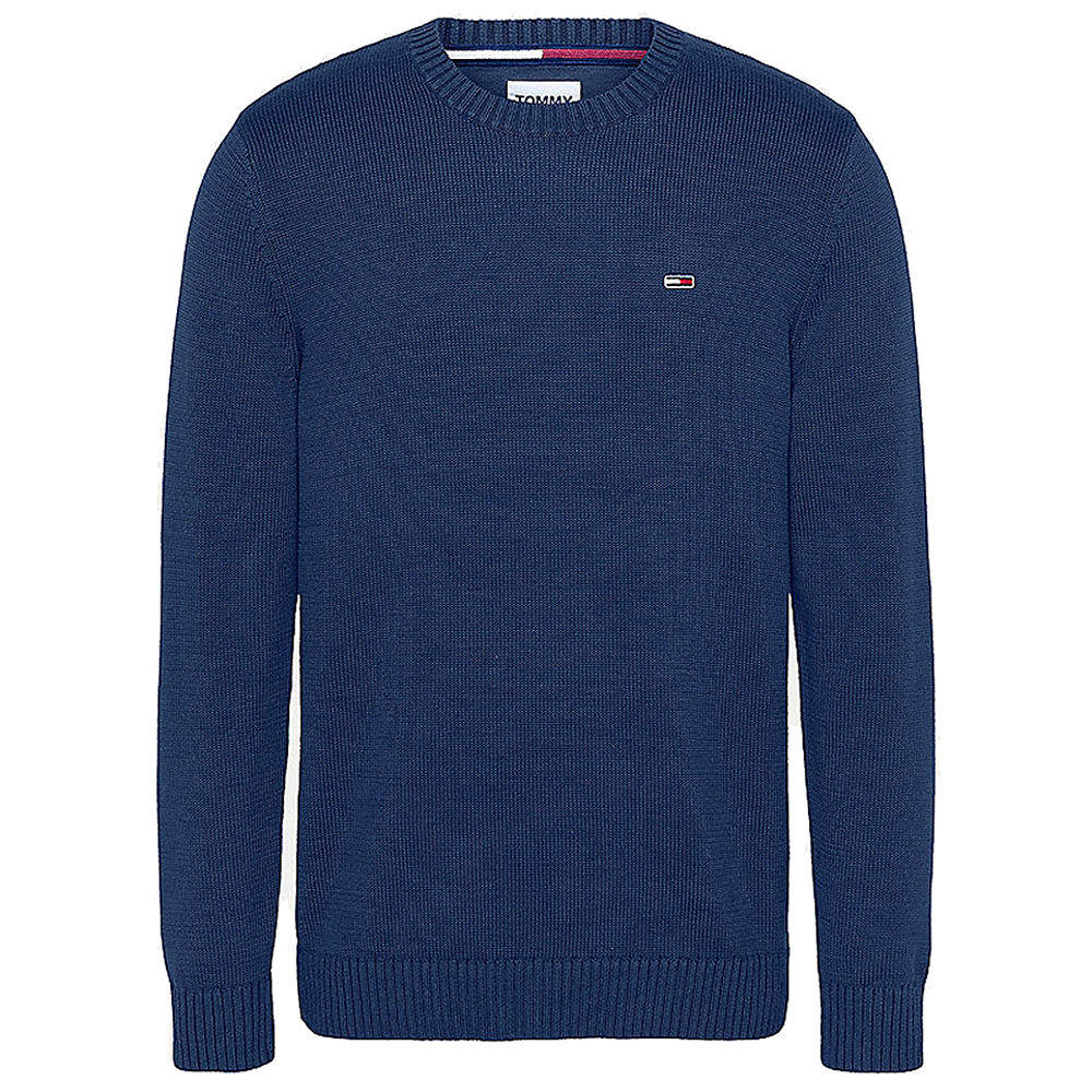 Essential Crew Neck Knitted Sweater in Navy