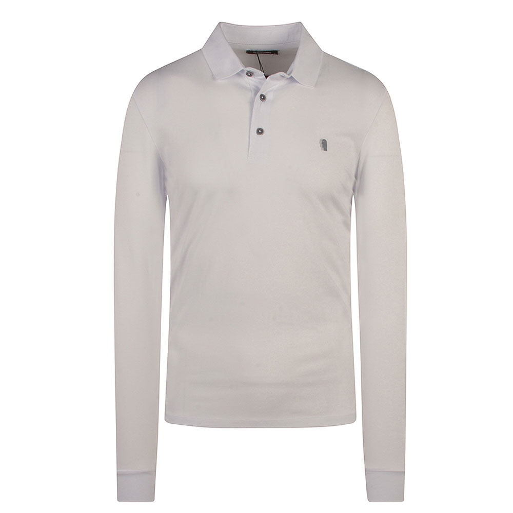 Long Sleeve Polo Shirt in White