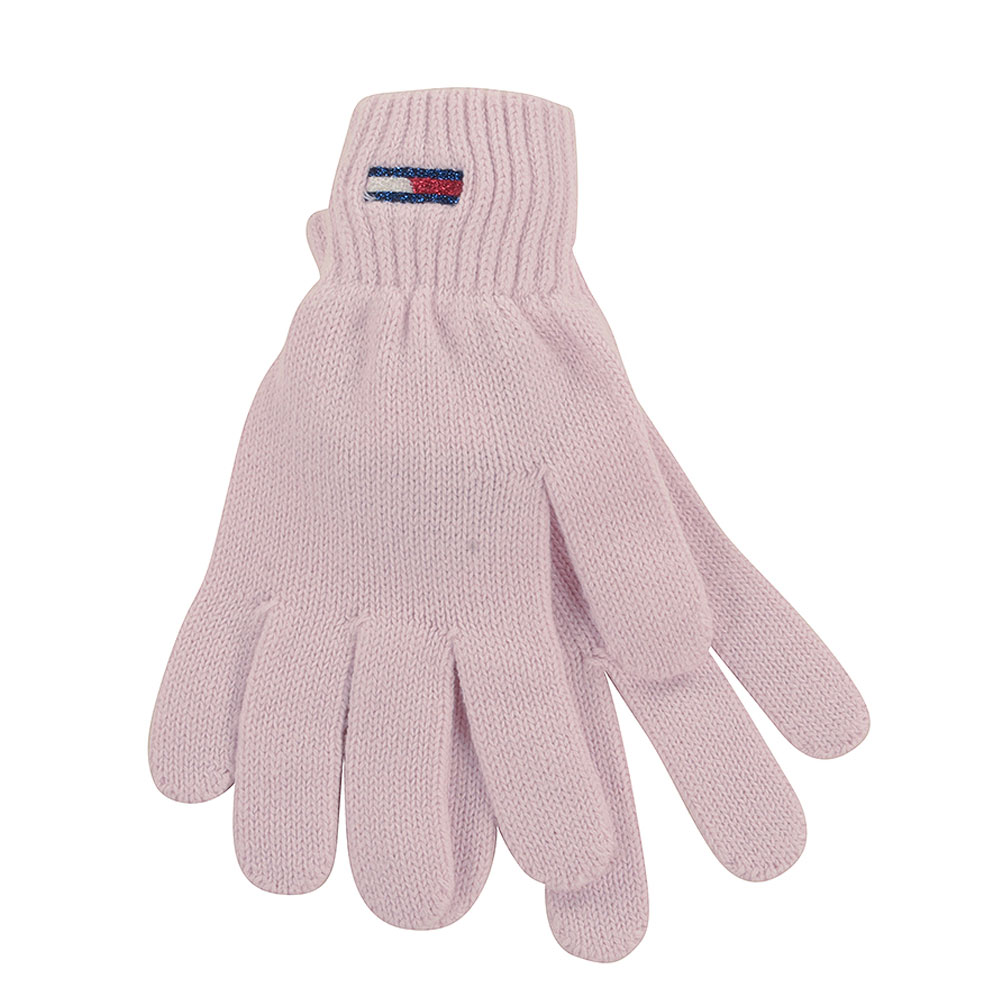 Essential Knitted Flag Gloves in Pink