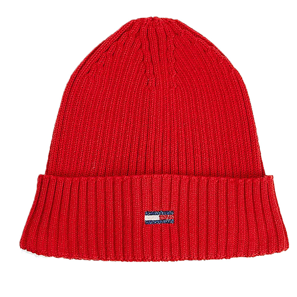 Essential Flag Beanie in Red