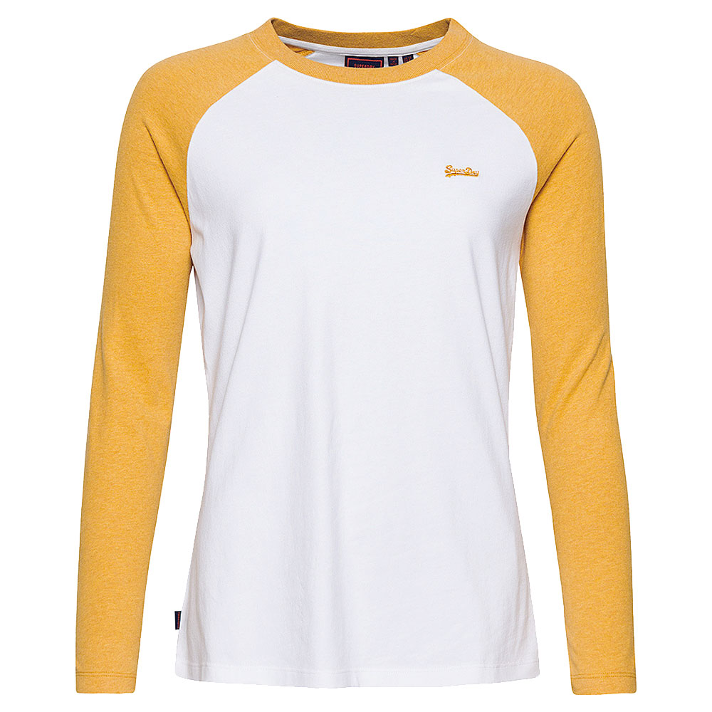 Vintage Baseball Long Sleeve T-Shirt in Yellow