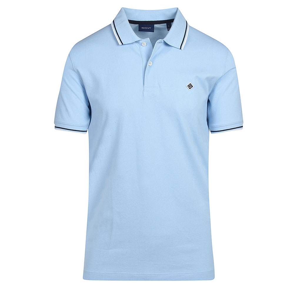 Contrast Tipping Poloshirt in Blue