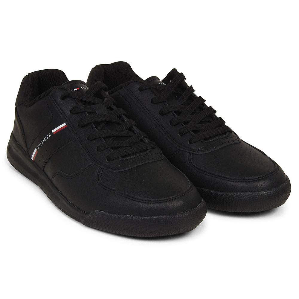 TJM Lightweight Leather Sneaker in Black