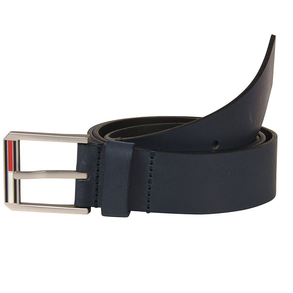 Essential Leather Belt in Navy