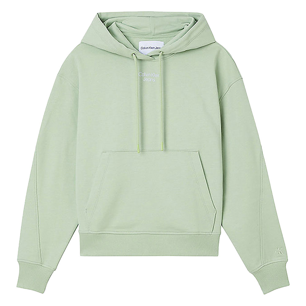 Stacked Logo Hoodie in Green