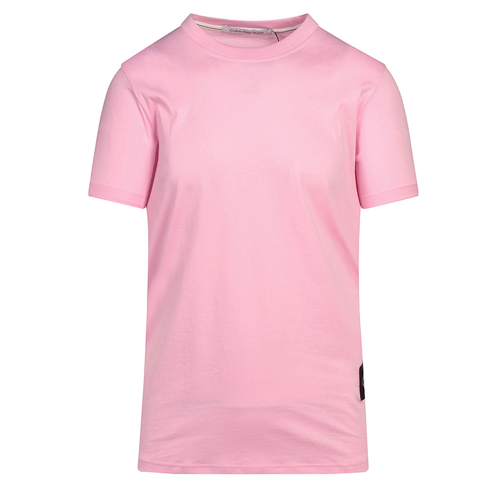 Badge Turn Up T-Shirt in Pink