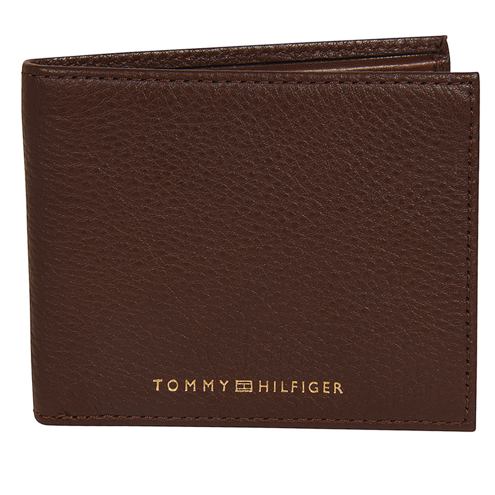 Premium Leather Mini CC Wallet in Brown