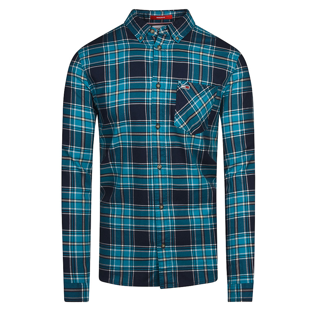 Essential Check Shirt in Turquoise