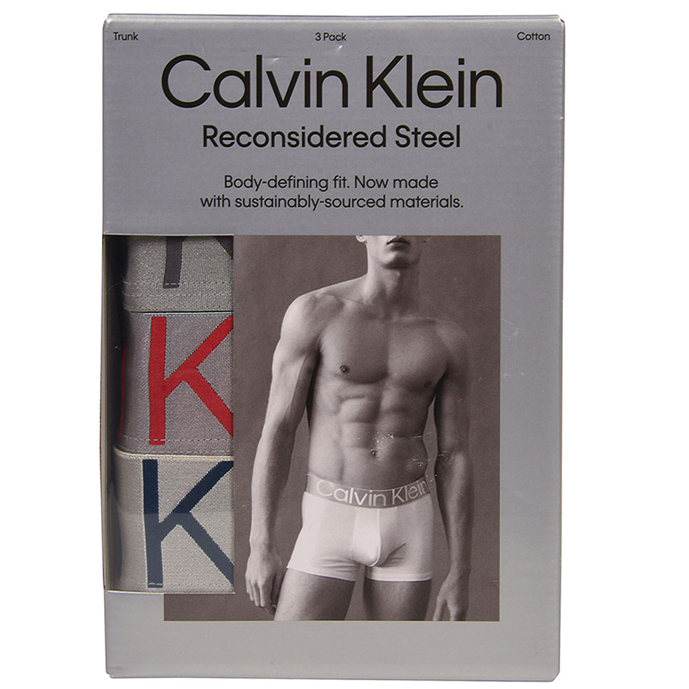 Calvin Klein Trunk 3 Pack 000NB3130A in Grey