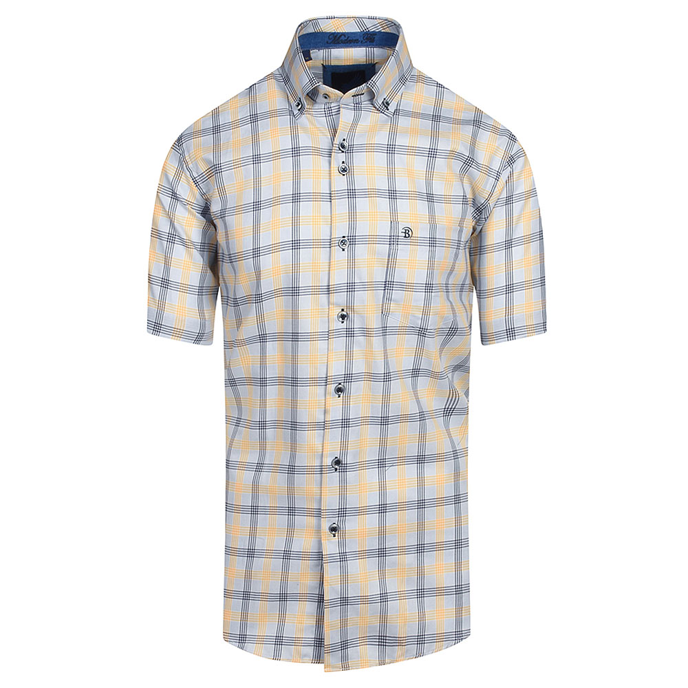 Grant Modern Short Sleeve Casual Shirt in Yellow