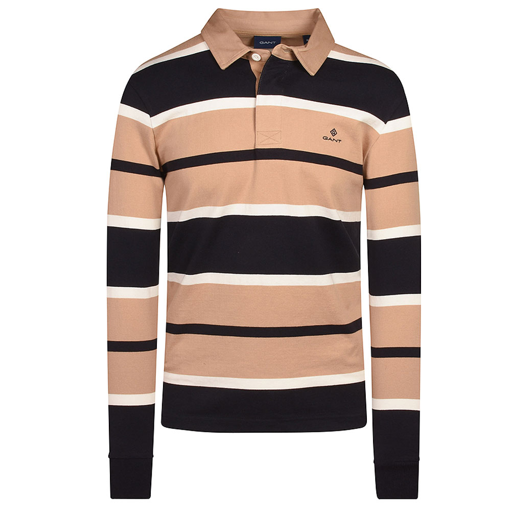 Repeat Heavy Rugger Polo Shirt in Beige