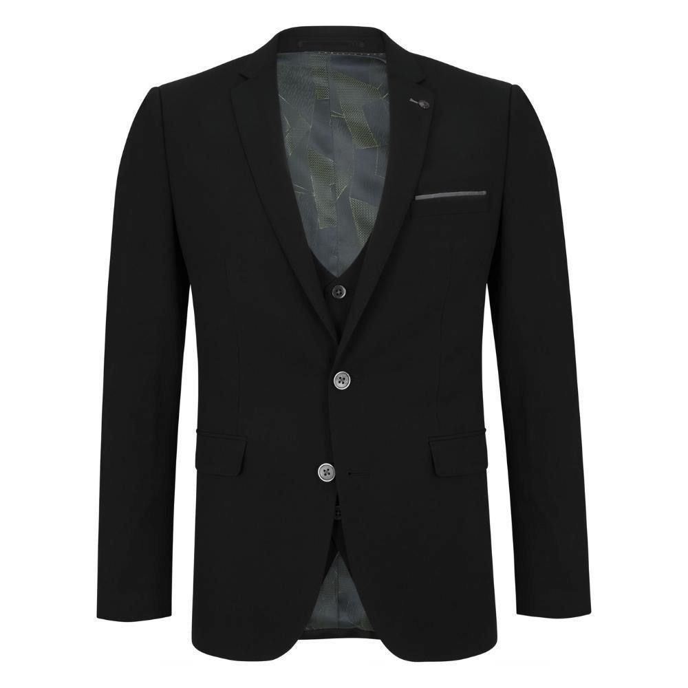 Luca Three Piece Suit in Black