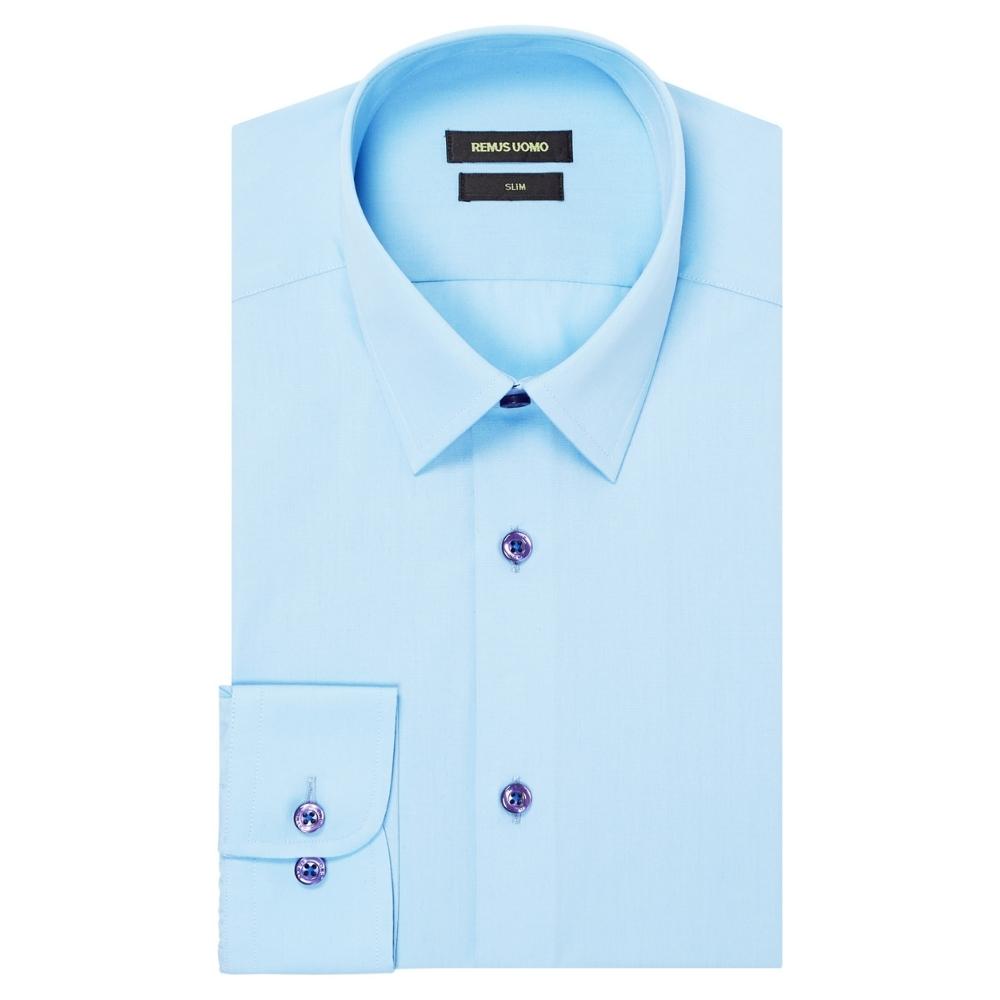 Rome Ashton Plain Shirt in Blue