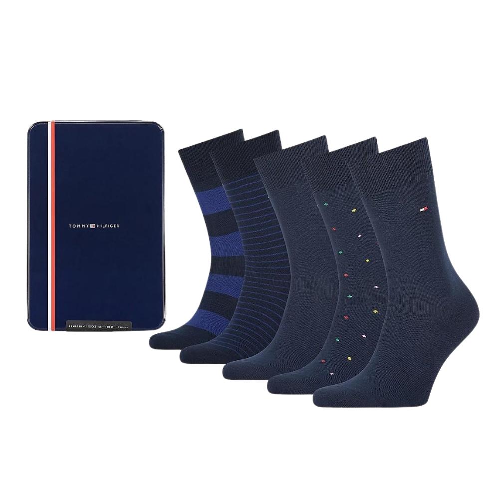 Tommy Hilfiger Sock Gift Box 5 pack in Navy